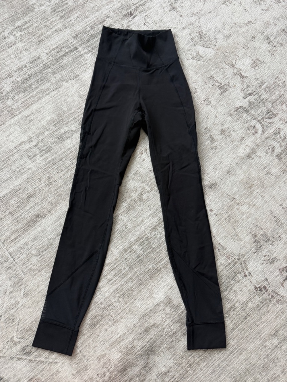 Lululemon High Rise Full Length Leggings with Mesh Detailing